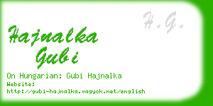 hajnalka gubi business card